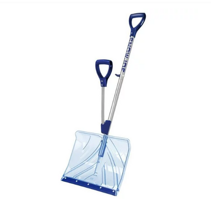 Snow Joe Shovelution SJ-SHLV02 18-IN Strain-Reducing Indestructible Shatter Resistant Polycarbonate Snow Shovel w/ Spring Assisted Handle