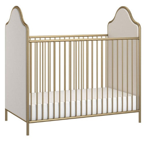 Little Seeds Piper Upholstered Metal Crib (Choose Your Color)