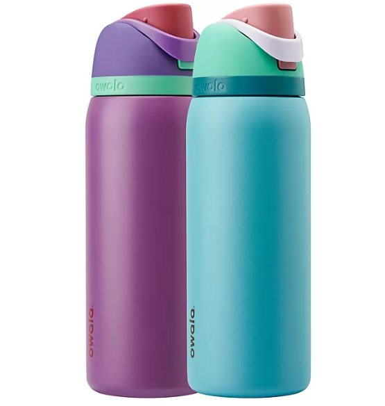 Owala FreeSip 32-oz. Stainless Steel Water Bottle + 2 Bonus Straws Combo Pack (Assorted Colors)