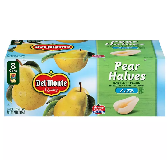 Del Monte Lite Pear Halves (15 oz., 8 pk.)