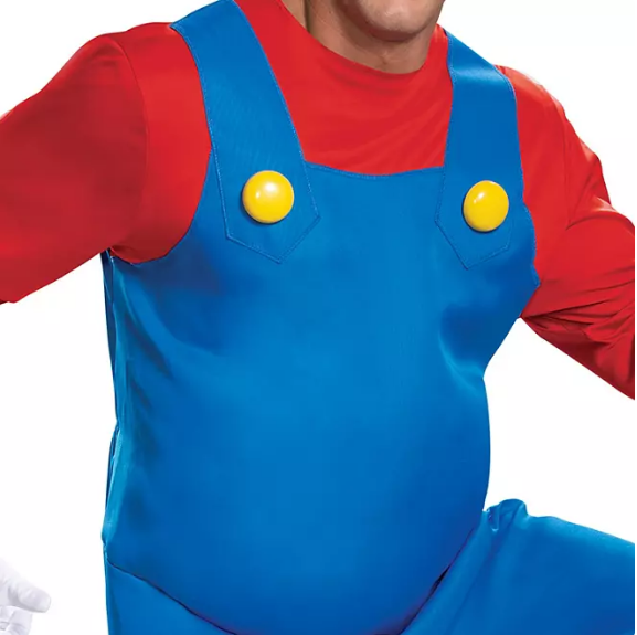 Disguise Mario Deluxe Halloween Adult Costume (Assorted Sizes)