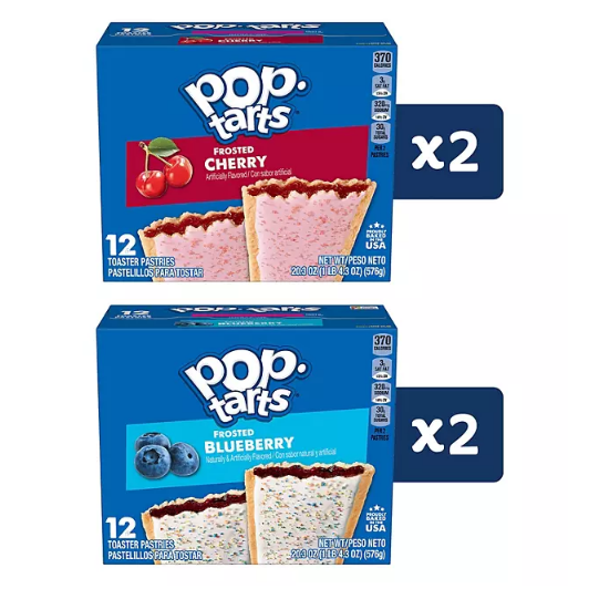 Pop-Tarts Variety Pack, Blueberry and Cherry (48 ct.)