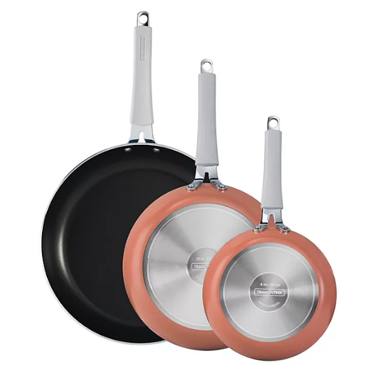 Tramontina 3-Piece Nonstick Fry Pan Set (Assorted Colors)