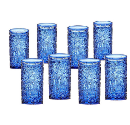 Jax Highball Glassware, Set of 8 (Assorted Colors)