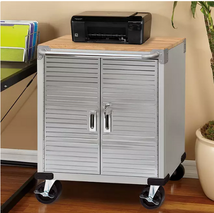 Seville Classics UltraHD 2-Door Rolling Cabinet