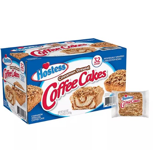 Hostess Cinnamon Streusel Coffee Cake (1.44 oz, 32 pk.)