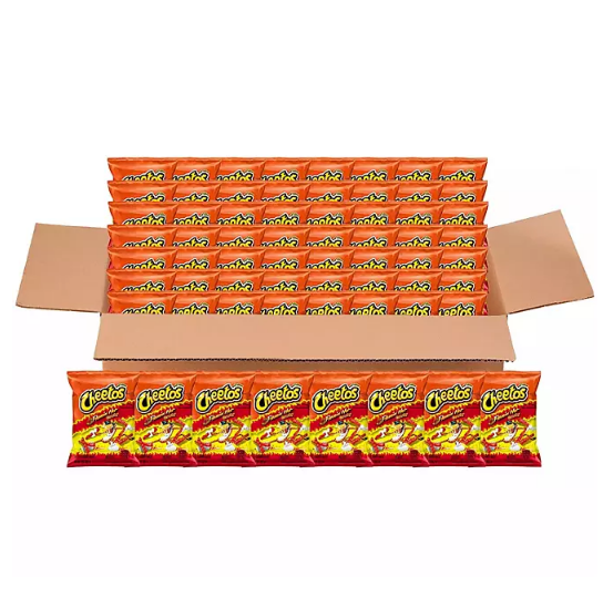 Cheetos Flamin' Hot Crunchy Cheese Snacks (2 oz., 64 ct.)