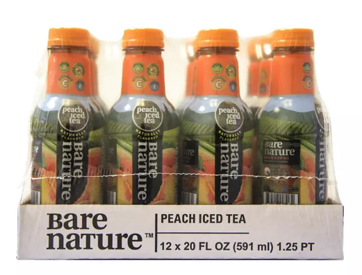 Bare Nature Peach Vitamin Iced Tea (20 oz., 12 pk.)