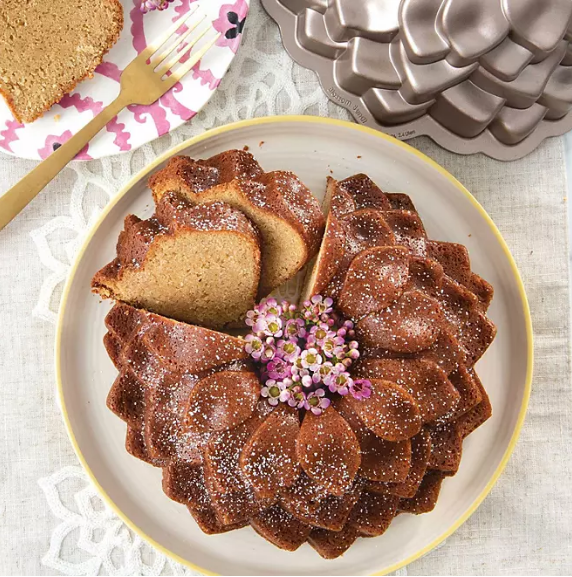 Nordic Ware Toffee Blossom Bundt Pan with Bundt Keeper