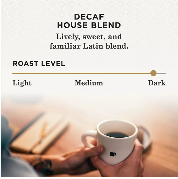 Peet's Decaf House Blend 75 ct K-cups