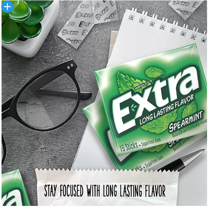 Extra Spearmint Sugar Free Chewing Gum Bulk Pack (15 ct., 12 pk.)