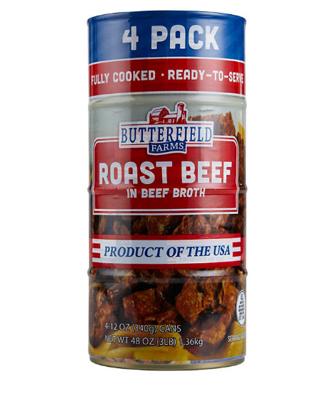 Butterfield Farms Roast Beef in Beef Broth (12 oz., 4 pk.)