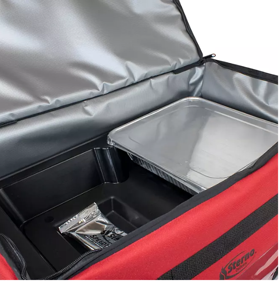 Sterno Red Delivery Leak-Proof Insulated Food Carrier Bag