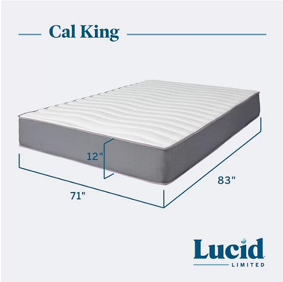 Lucid Limited 12” Firm Hybrid Mattress