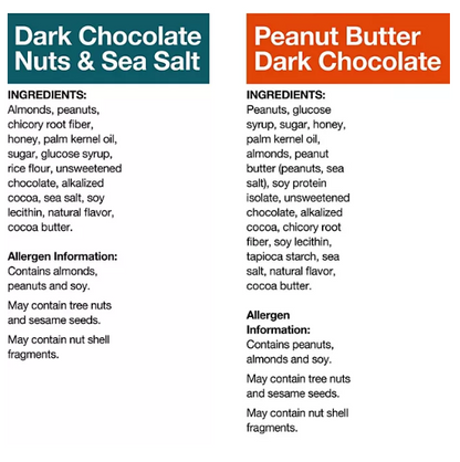 KIND Snack Bars Variety Pack, Dark Chocolate Nuts & Sea Salt and Peanut Butter Dark Chocolate (18 ct.)