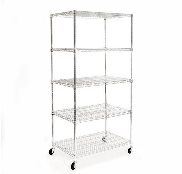 Seville Classics Heavy Duty 5-Level Steel Wire Shelving System