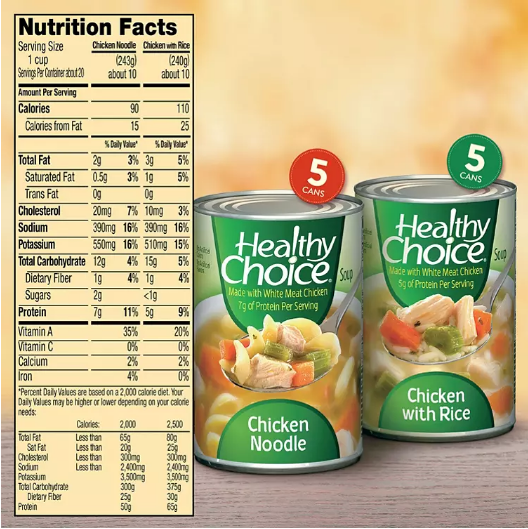 Healthy Choice Soup Variety Pack (15 oz., 10 pk.)