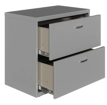 Hirsh 30" Wide 2 Drawer Lateral File Cabinet, Assorted Colors