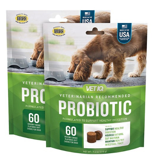 VETIQ Probiotic Soft Dog Chews, Hickory Smoke Flavored (60 ct., 2 pk.)