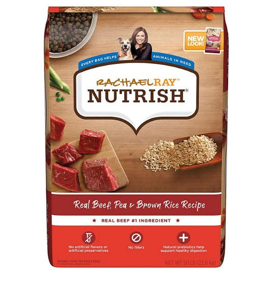 Rachael Ray Nutrish Dry Dog Food, Real Beef, Pea & Brown Rice Recipe (50 lbs.)