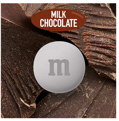 M&M’S Milk Chocolate White Bulk Candy in Resealable Pack (3.5 lbs.)