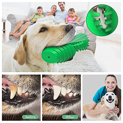 Dog Chew Toys Dog Toothbrush Stick Teeth Cleaning Brush Dental for Small Medium Large Dog, Rubber Dog Squeaky Toys for Aggressive Chewers Cactus Tough Toys Interactive for Training Cleaning Teeth