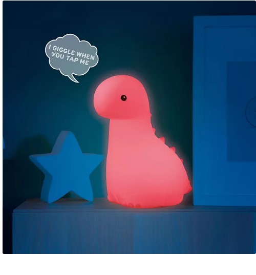 Globe Electric Dinosaur Duo Multicolor Changing LED Silicone Night Light