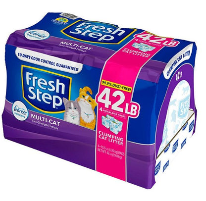 Fresh Step Extra Strength Multi-Cat Scented Clumping Litter with Febreze (42 lbs.)