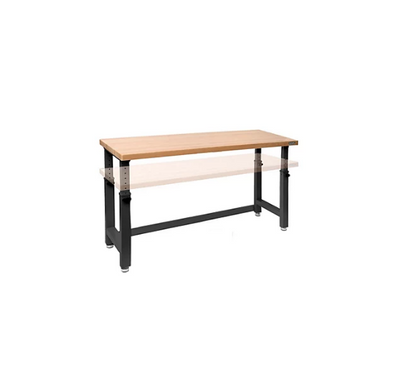 UltraHD® Height Adjustable Heavy Duty Workbench With Solid Wood Top, 72" x 25"