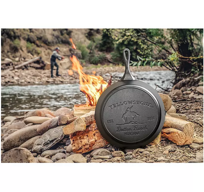 Lodge x Yellowstone 13.25" Seasoned Cast Iron Skillet