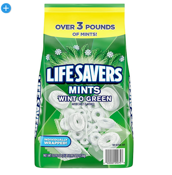 Life Savers Wint-O-Green Breath Mints Bulk Hard Candy, Party Size (53.95 oz.)