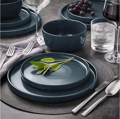 Member's Mark 24 Piece Modern Stoneware Dinnerware Set (Assorted Colors)