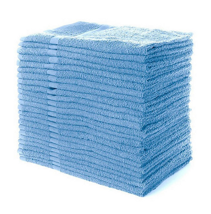 Hometex 100% Cotton 16" x 27" Lightweight Hand Towels (12-pk., Blue)