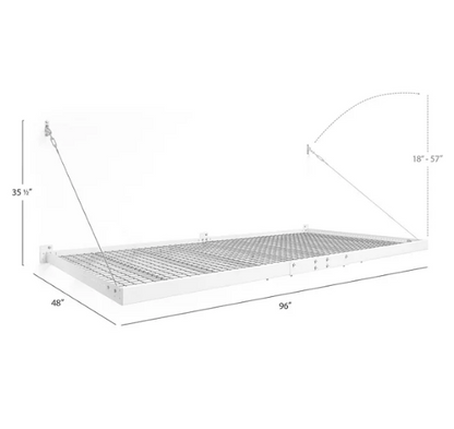 NewAge Products Pro Series 4 ft. x 8 ft. Wall-Mounted Steel Shelf (Set of 2)