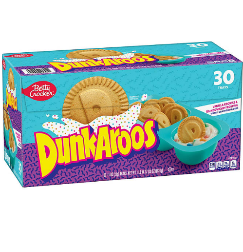 Dunkaroos Vanilla Cookies and Vanilla Frosting, Rainbow Sprinkles (30 ct.)