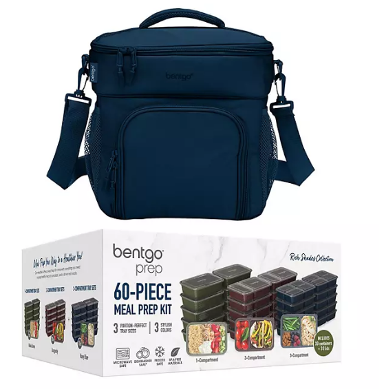 Bentgo Prep Deluxe Bag and Bentgo 60-Piece Meal Prep Container Set