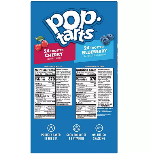 Pop-Tarts Variety Pack, Blueberry and Cherry (48 ct.)