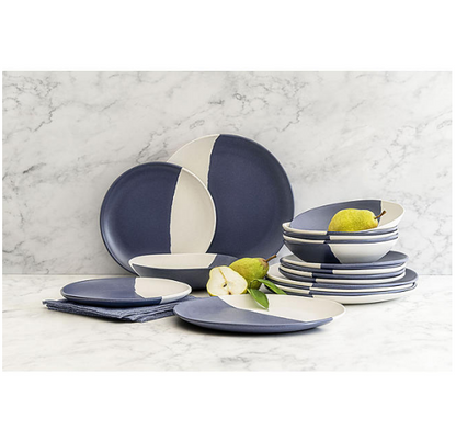 Member's Mark 18-Piece Bamboo Melamine Dinnerware Set (Assorted Colors)