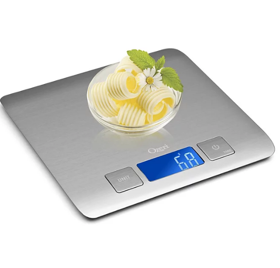 Zenith Digital Kitchen Scale by Ozeri, Refined Stainless Steel with Fingerprint-Resistant Coating