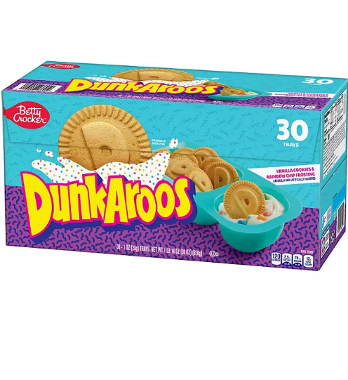 Dunkaroos Vanilla Cookies and Vanilla Frosting, Rainbow Sprinkles (30 ct.)