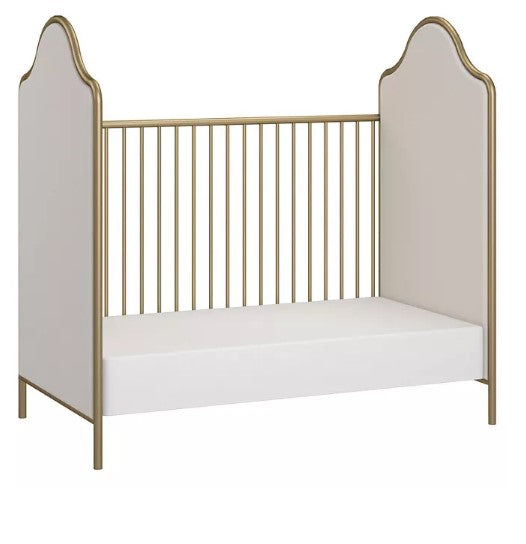 Little Seeds Piper Upholstered Metal Crib (Choose Your Color)