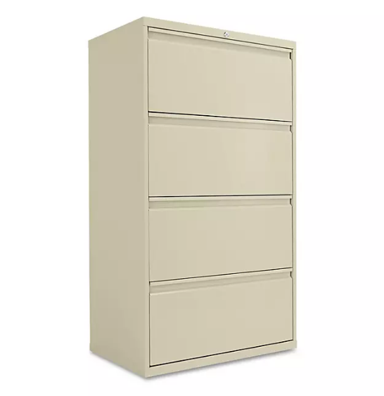 Alera Four-Drawer Lateral File Cabinet, 30w x 18d x 52.5h, Assorted Colors