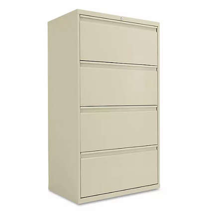 Alera Four-Drawer Lateral File Cabinet, 30w x 18d x 52.5h, Assorted Colors