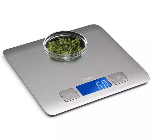 Zenith Digital Kitchen Scale by Ozeri, Refined Stainless Steel with Fingerprint-Resistant Coating