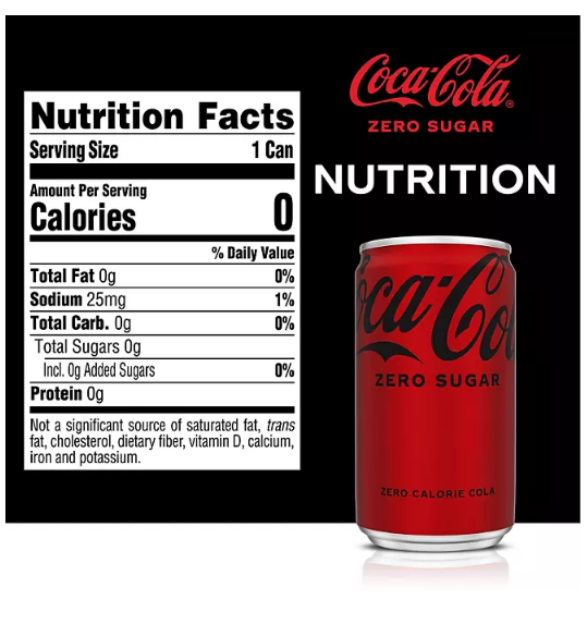 Coca-Cola Zero Sugar Mini Cans (7.5 fl. oz., 30 pk.)