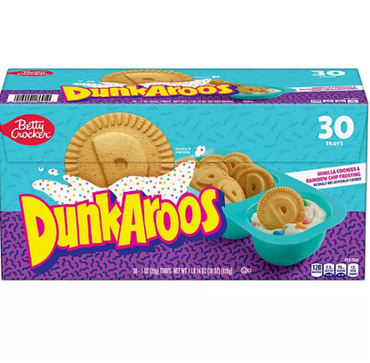 Dunkaroos Vanilla Cookies and Vanilla Frosting, Rainbow Sprinkles (30 ct.)