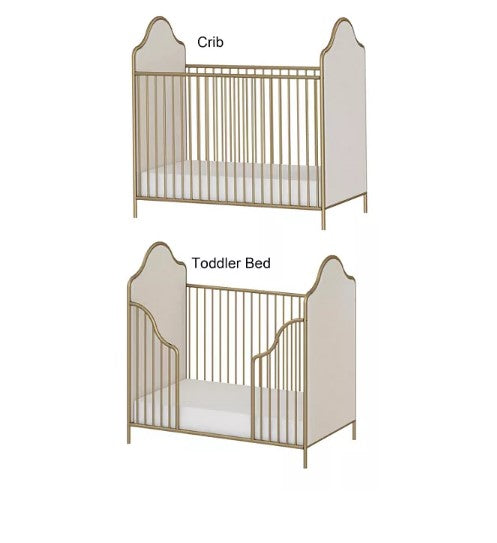 Little Seeds Piper Upholstered Metal Crib (Choose Your Color)