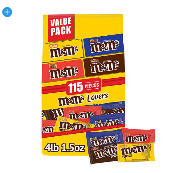 M&M'S Chocolate Candy Assorted Fun Size Bulk Variety Pack (115 ct., 4 lbs.)