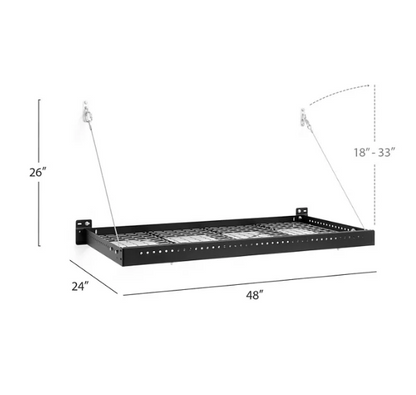 NewAge Products Pro Series 2' x 4' Wall-Mounted Steel Shelf