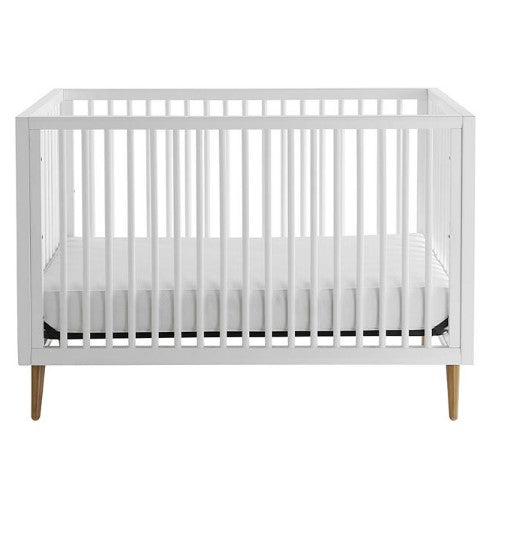 Contours Roscoe 3-in-1 Standard Crib, White and Maple Finish